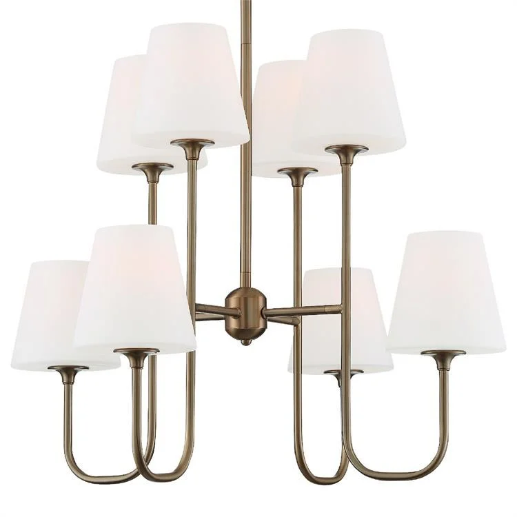 Chandeliers with a Antique Brass Finish for a Timeless LookChandeliers with a Antique Brass Finish for a Timeless LookKeenan Eight-Light Two-Tier Chandelier