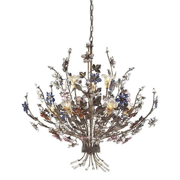 Chandeliers with Color - Changing LEDS for a Dynamic Lighting ExperienceChandeliers with Color - Changing LEDS for a Dynamic Lighting ExperienceBrillare Nine-Light Two-Tier Chandelier with Multi-Color Crystal Florets