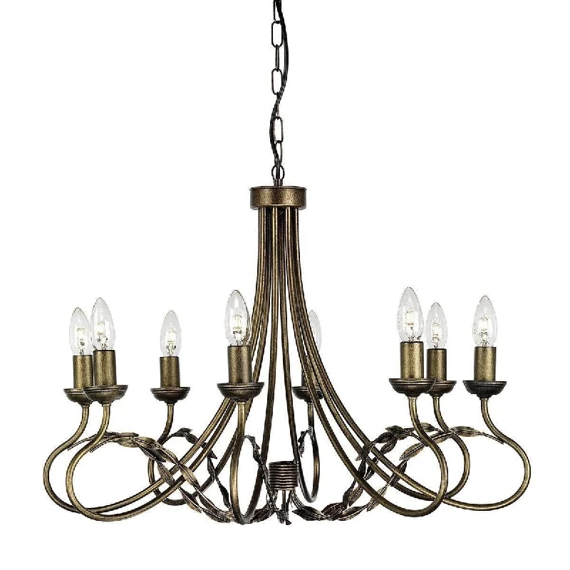 Grand Crystal Chandeliers for a Luxurious Foyer or BallroomGrand Crystal Chandeliers for a Luxurious Foyer or BallroomElstead Olivia Black & Gold 8 Light Chandelier