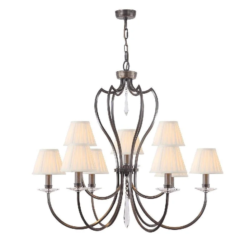 Chandeliers with Dimmable Lights for Adjustable AmbianceChandeliers with Dimmable Lights for Adjustable AmbianceElstead Pimlico Dark Bronze 9 Light Chandelier