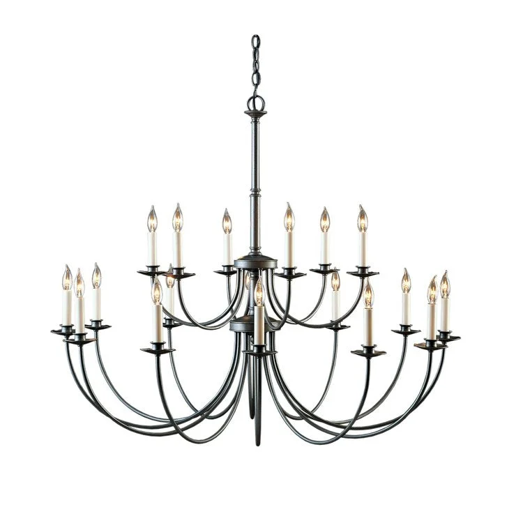 Chandeliers with a Antique Brass Finish for a Timeless LookChandeliers with a Antique Brass Finish for a Timeless LookSimple Lines Eighteen-Light Two-Tier Chandelier