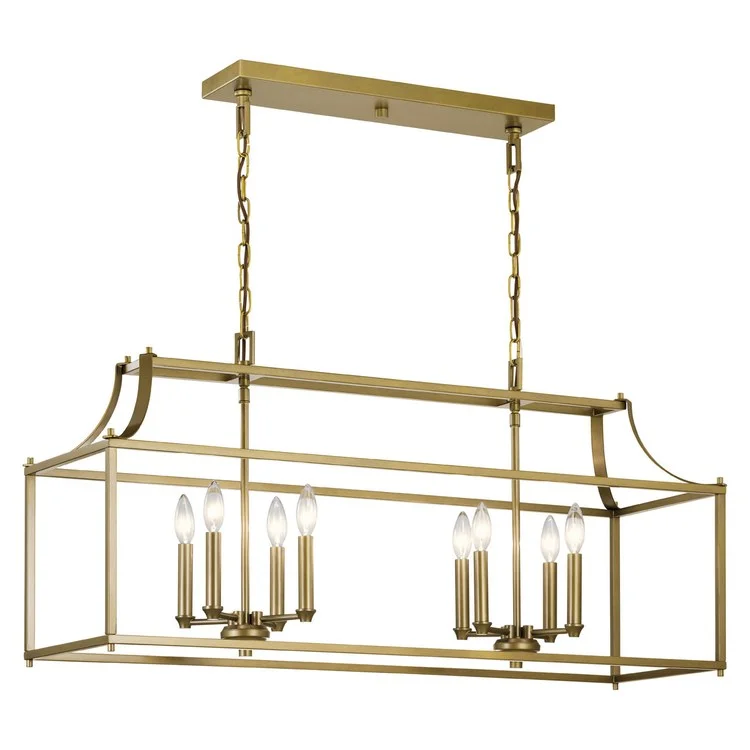 Chandeliers with a Antique Brass Finish for a Timeless LookChandeliers with a Antique Brass Finish for a Timeless LookMorrigan Eight-Light Linear Chandelier