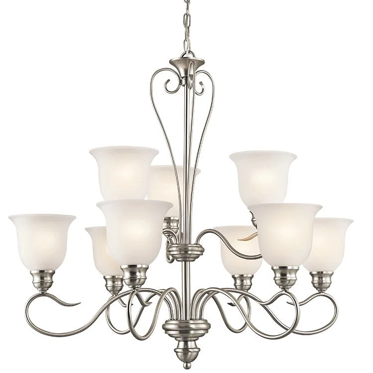 Chandeliers with Dimmable Lights for Adjustable AmbianceChandeliers with Dimmable Lights for Adjustable AmbianceTanglewood Nine-Light Two-Tier Chandelier