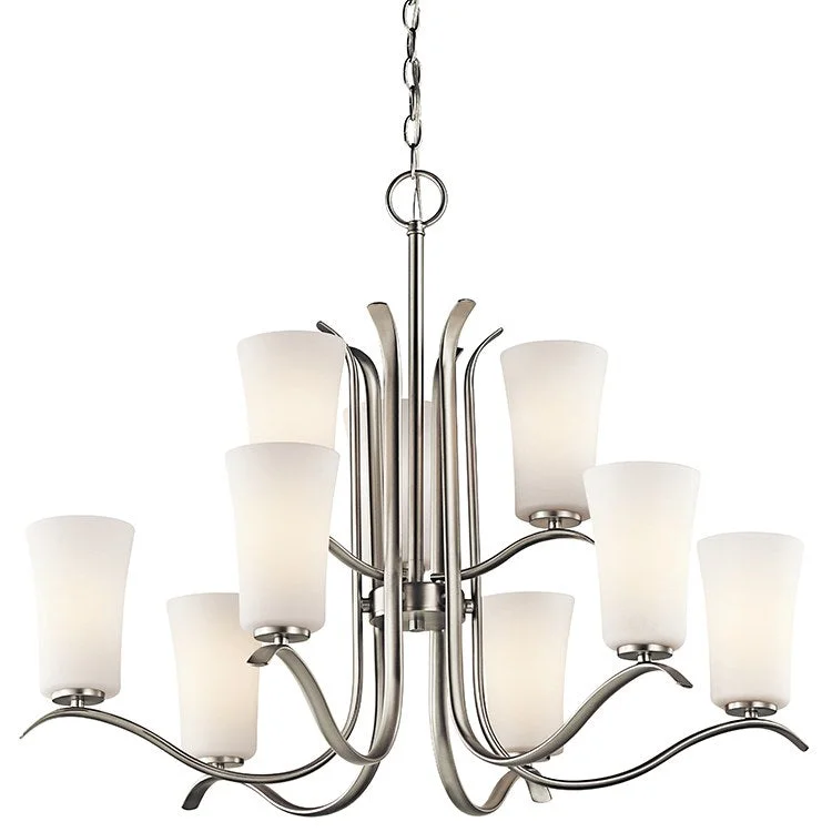 Mini Chandeliers for Smaller Spaces like Powder RoomsMini Chandeliers for Smaller Spaces like Powder RoomsArmida Nine-Light Two-Tier Chandelier