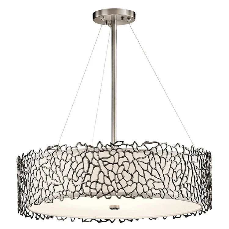 Mini Chandeliers for Smaller Spaces like Powder RoomsMini Chandeliers for Smaller Spaces like Powder RoomsSilver Coral Four-Light Chandelier/Pendant