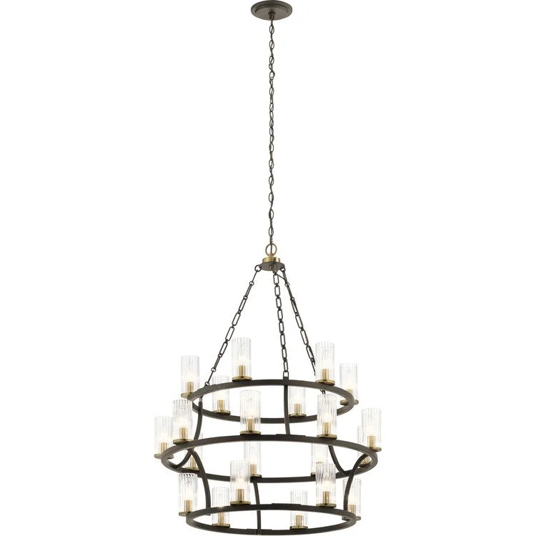 Chandeliers with Dimmable Lights for Adjustable AmbianceChandeliers with Dimmable Lights for Adjustable AmbianceMathias Twenty-One-Light Three-Tier Chandelier