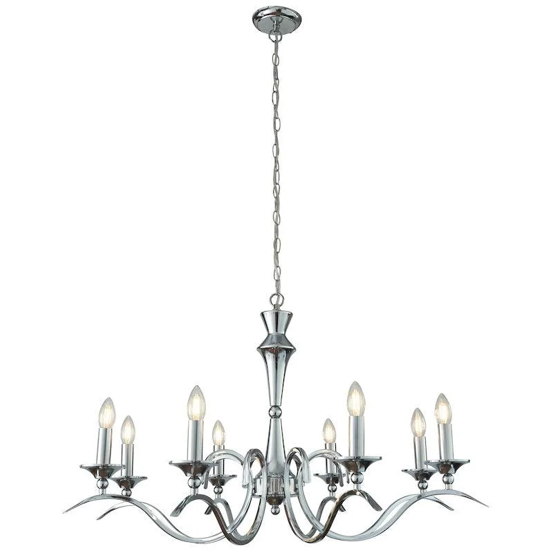 Modern Chandeliers with Simple Geometric Shapes for Contemporary HomesModern Chandeliers with Simple Geometric Shapes for Contemporary HomesEndon Kora Chrome Finish 8 Light Chandelier