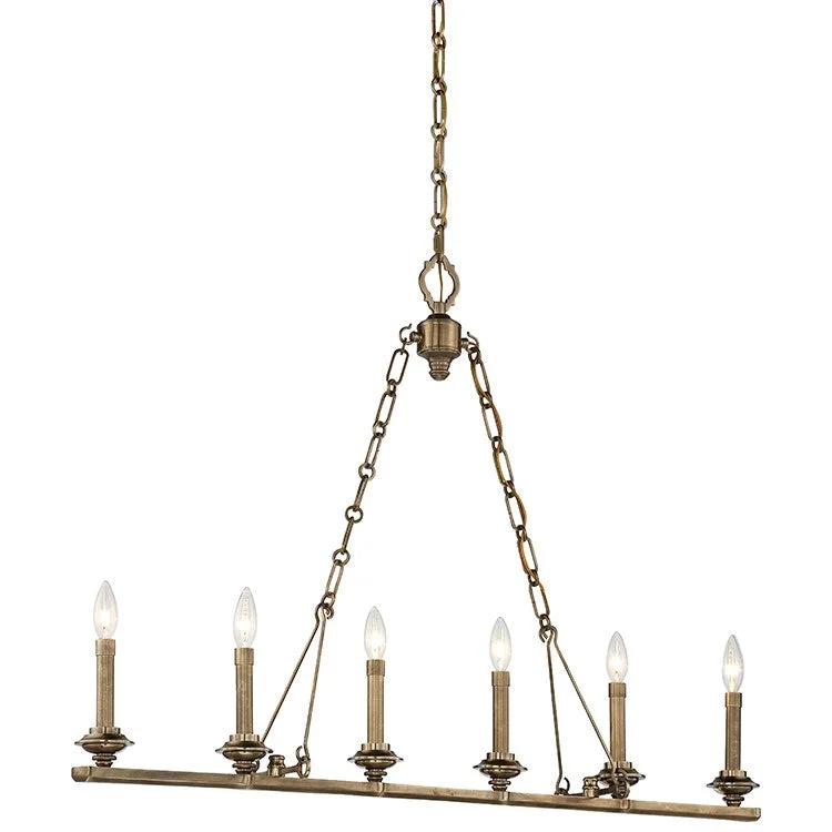 Rustic Chandeliers with Wooden Beams for a Country - Style Dining RoomRustic Chandeliers with Wooden Beams for a Country - Style Dining RoomLeicester Six-Light Island Chandelier