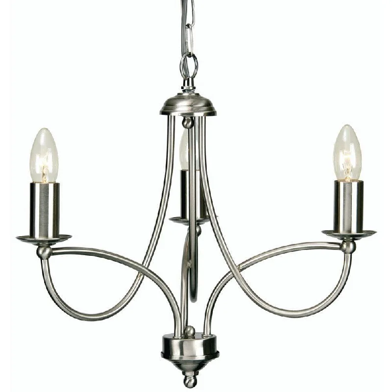 Victorian - Inspired Chandeliers with Intricate MetalworkVictorian - Inspired Chandeliers with Intricate MetalworkOaks Loop Antique Chrome 3 Light Chandelier