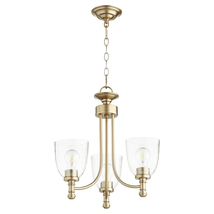 Chandeliers with a Antique Brass Finish for a Timeless LookChandeliers with a Antique Brass Finish for a Timeless LookRossington Three-Light Chandelier with Clear Seeded Glass Shades