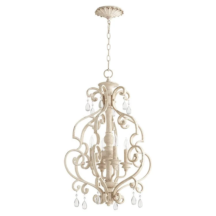 Victorian - Inspired Chandeliers with Intricate MetalworkVictorian - Inspired Chandeliers with Intricate MetalworkSan Miguel Four-Light Foyer Chandelier