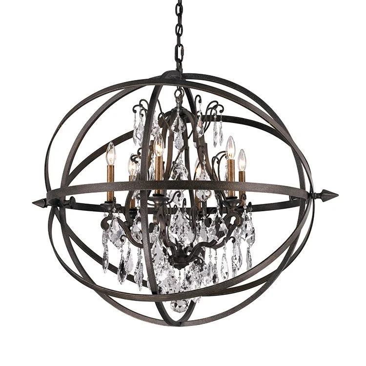 Rustic Chandeliers with Wooden Beams for a Country - Style Dining RoomRustic Chandeliers with Wooden Beams for a Country - Style Dining RoomByron Six-Light Extra-Large Chandelier