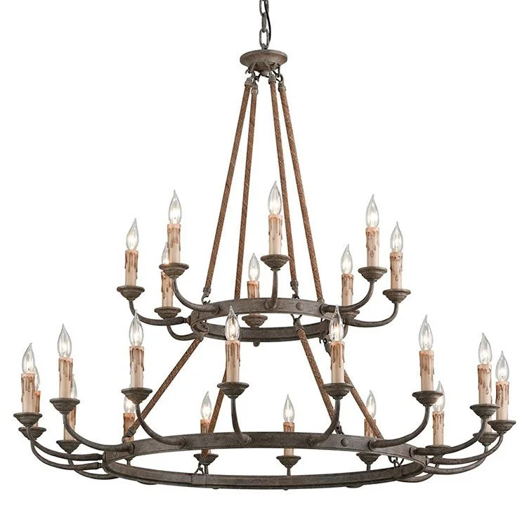 Victorian - Inspired Chandeliers with Intricate MetalworkVictorian - Inspired Chandeliers with Intricate MetalworkCyrano Twenty-Four-Light Two-Tier Chandelier