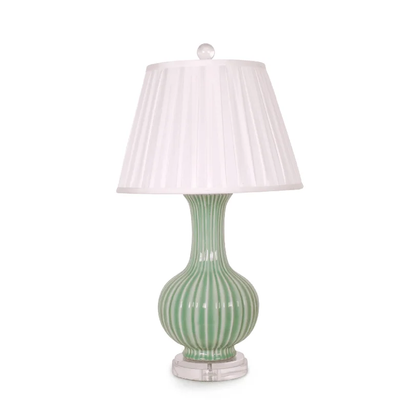 Rustic Table Lamps with Metal Bases for a Country - Style DecorRustic Table Lamps with Metal Bases for a Country - Style Decor26" Celadon Green Fluted Vase Table Lamp