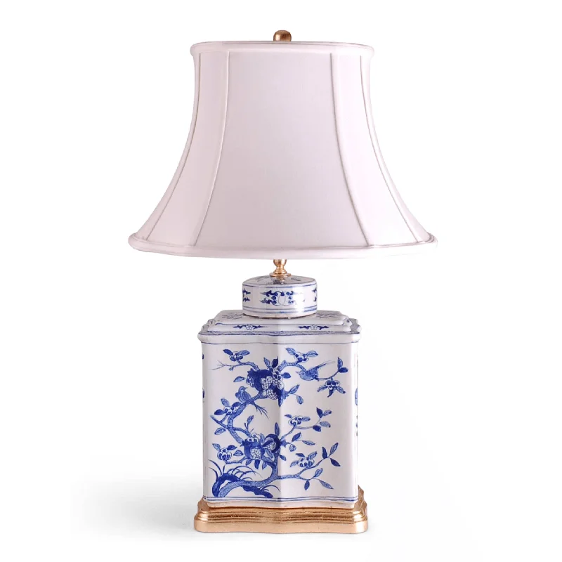 Table Lamps with Touch - Sensitive Controls for Easy OperationTable Lamps with Touch - Sensitive Controls for Easy Operation29" Blue & White Flower and Bird Motif Tea Caddie Table Lamp