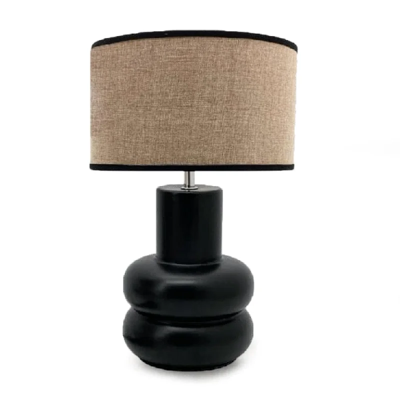 Table Lamps with Touch - Sensitive Controls for Easy OperationTable Lamps with Touch - Sensitive Controls for Easy OperationAnna Ceramic Table Lamp Black and Hessian