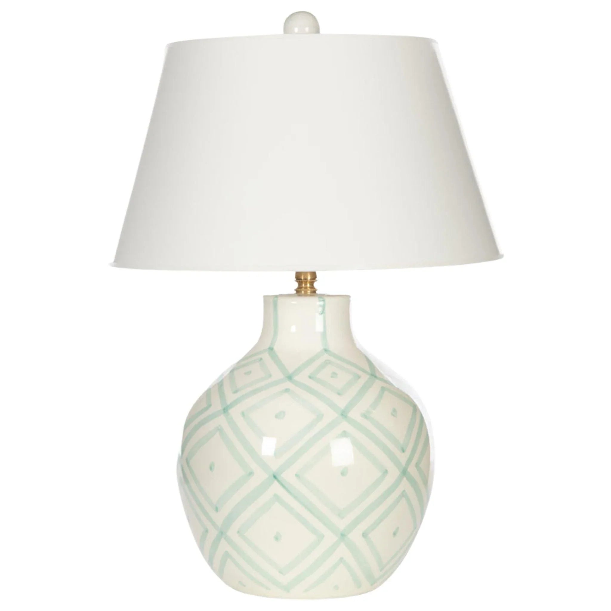 Elegant Table Lamps with Silk Shades for a Traditional BedroomElegant Table Lamps with Silk Shades for a Traditional BedroomAqua & White Geometric Ceramic Table Lamp with White Linen Shade