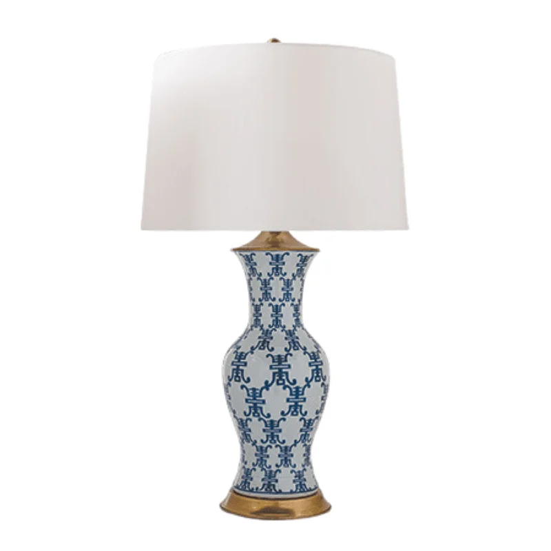 Small Table Lamps for Nightstands in Compact BedroomsSmall Table Lamps for Nightstands in Compact BedroomsBlue & White Porcelain Longevity Lamp With Shade