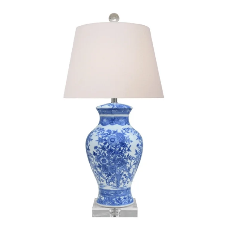 Small Table Lamps for Nightstands in Compact BedroomsSmall Table Lamps for Nightstands in Compact BedroomsBlue & White Porcelain Vase Lamp With Crystal Base