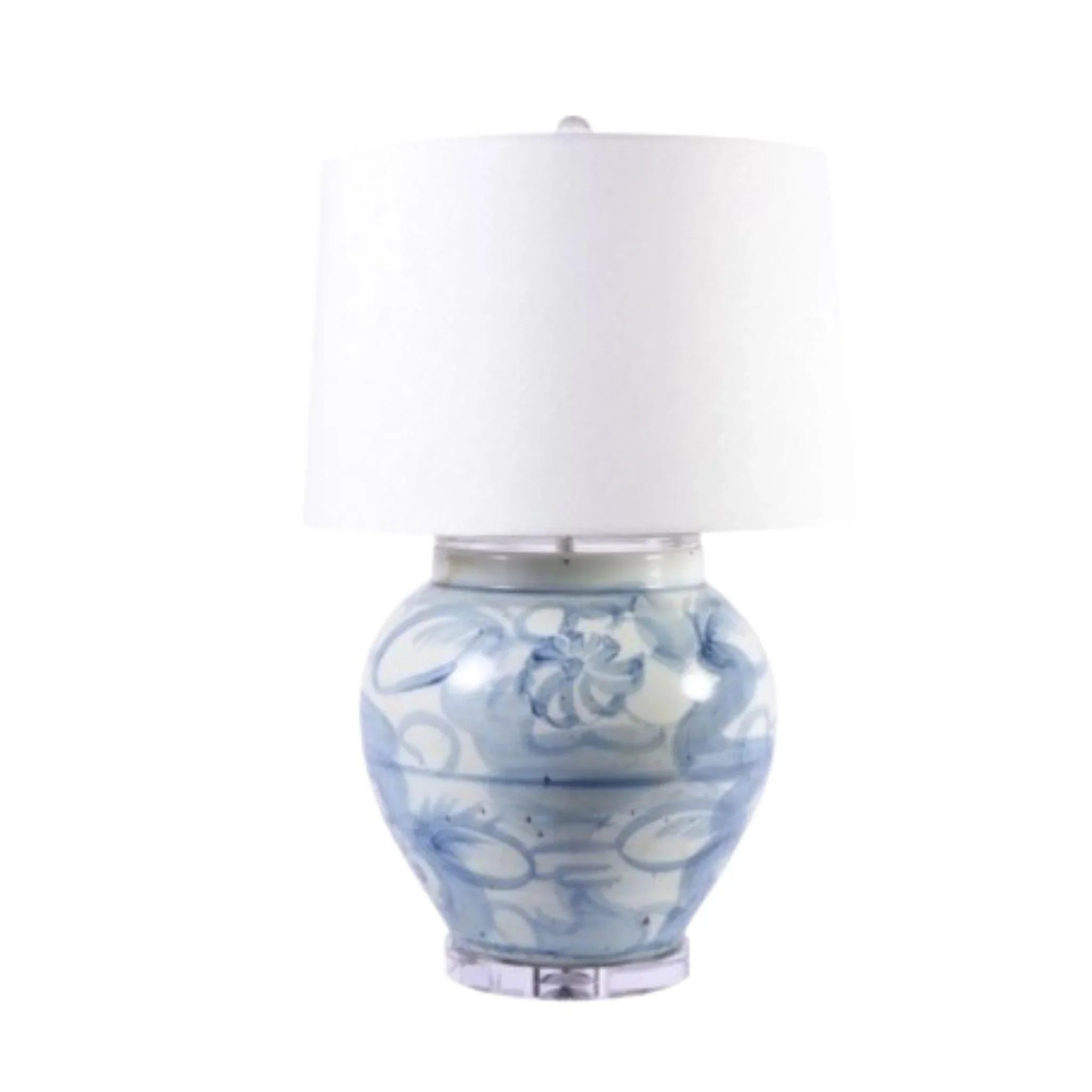 Elegant Table Lamps with Silk Shades for a Traditional BedroomElegant Table Lamps with Silk Shades for a Traditional BedroomBlue & White Twisted Flower Open Top Porcelain Jar Lamp