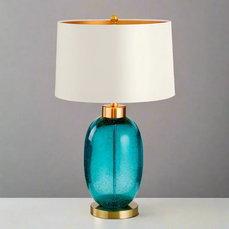 Elegant Table Lamps with Silk Shades for a Traditional BedroomElegant Table Lamps with Silk Shades for a Traditional BedroomElegant Blue Glass Table Lamp