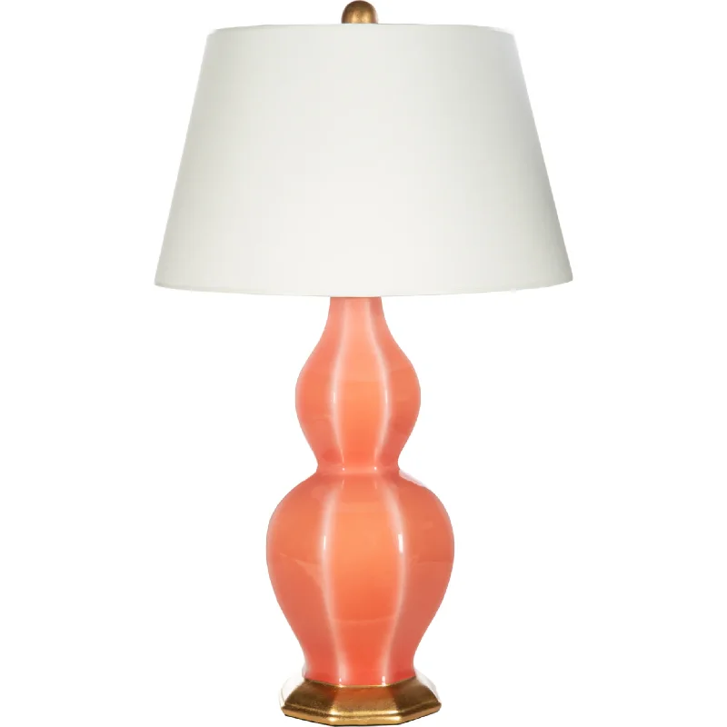 Rustic Table Lamps with Metal Bases for a Country - Style DecorRustic Table Lamps with Metal Bases for a Country - Style DecorMarianna Coral Ceramic Table Lamp with Shade