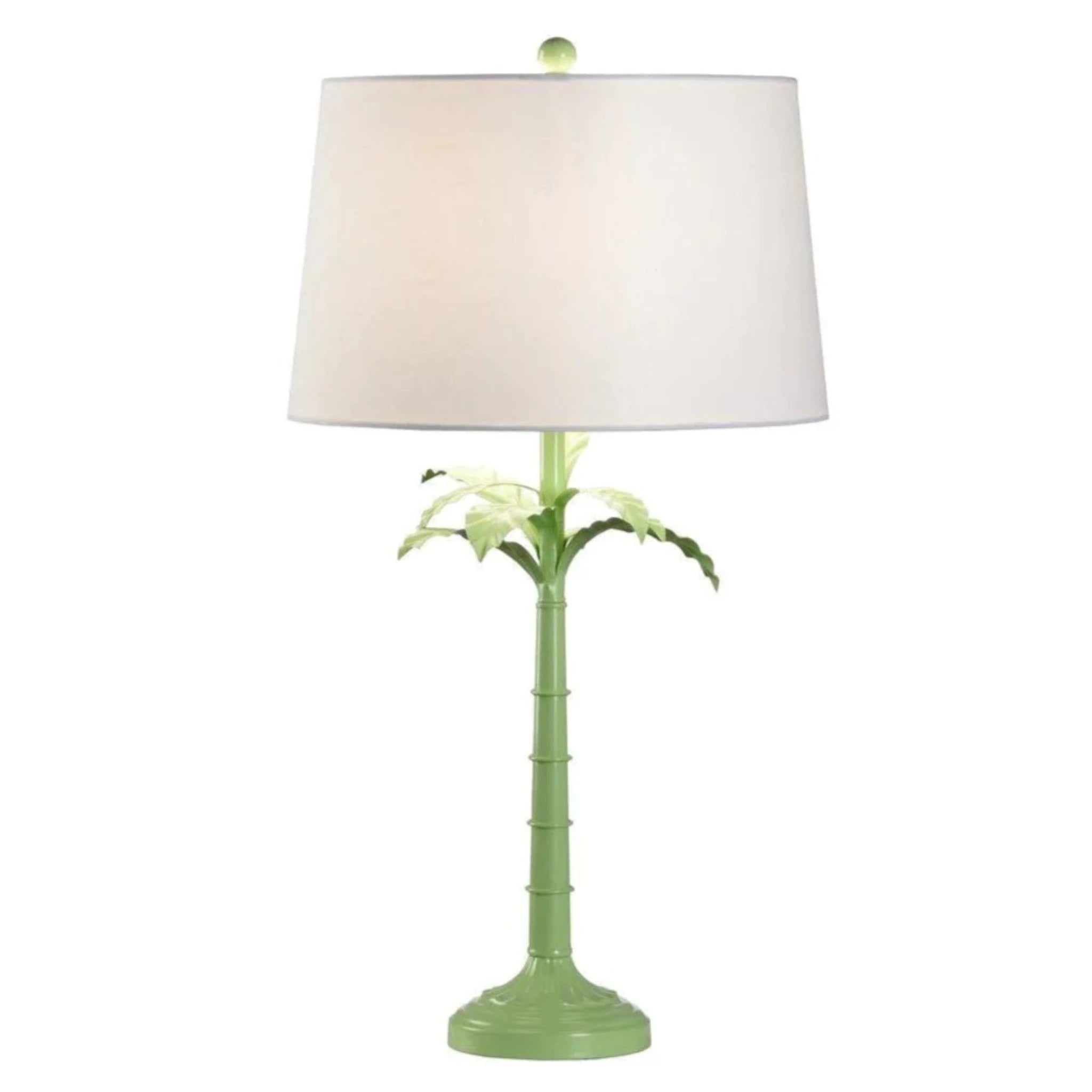 Elegant Table Lamps with Silk Shades for a Traditional BedroomElegant Table Lamps with Silk Shades for a Traditional BedroomMeg Braff Green Palm Frond Table Lamp