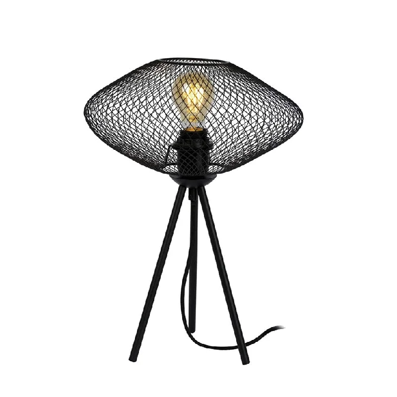 Table Lamps with Storage Compartments for Added FunctionalityTable Lamps with Storage Compartments for Added FunctionalityMesh Table Lamp Black | Gold