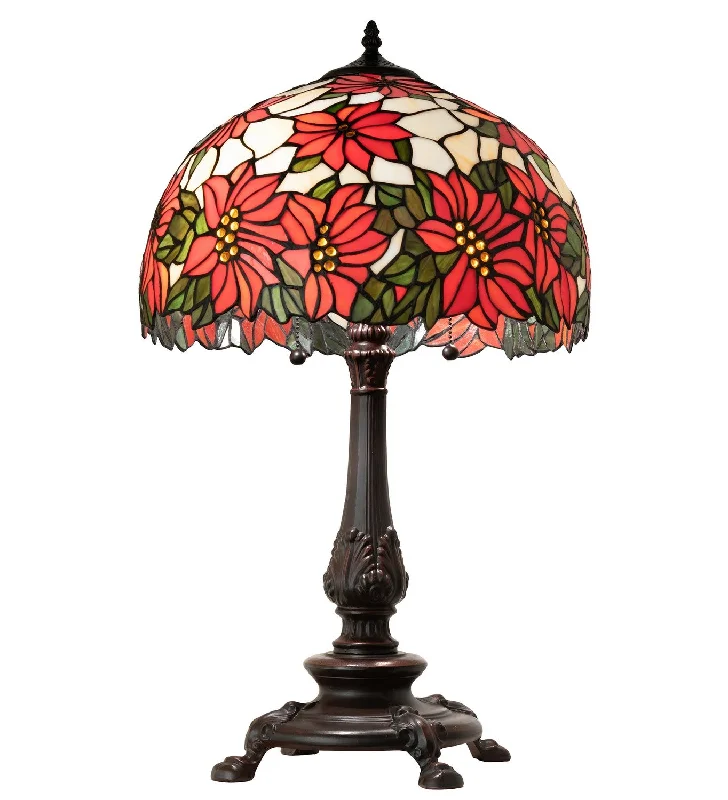 Elegant Table Lamps with Silk Shades for a Traditional BedroomElegant Table Lamps with Silk Shades for a Traditional BedroomPoinsettia Two Light Table Lamp