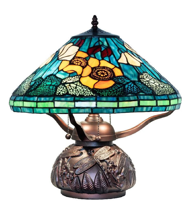 Rustic Table Lamps with Metal Bases for a Country - Style DecorRustic Table Lamps with Metal Bases for a Country - Style DecorTiffany Poppy Three Light Table Lamp