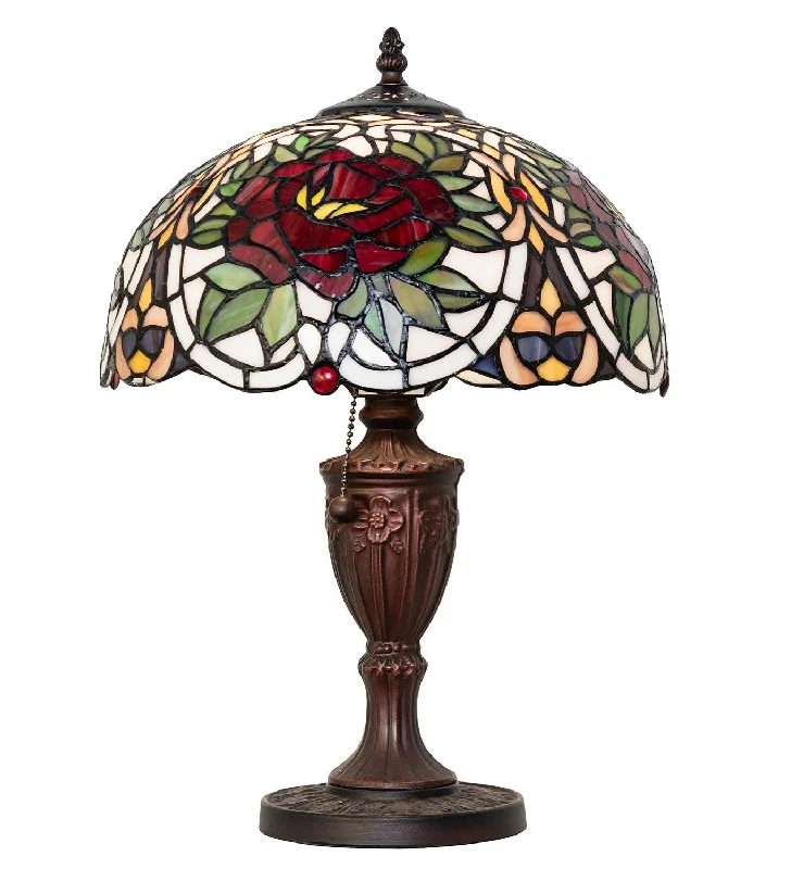 Elegant Table Lamps with Silk Shades for a Traditional BedroomElegant Table Lamps with Silk Shades for a Traditional BedroomRenaissance Rose One Light Table Lamp