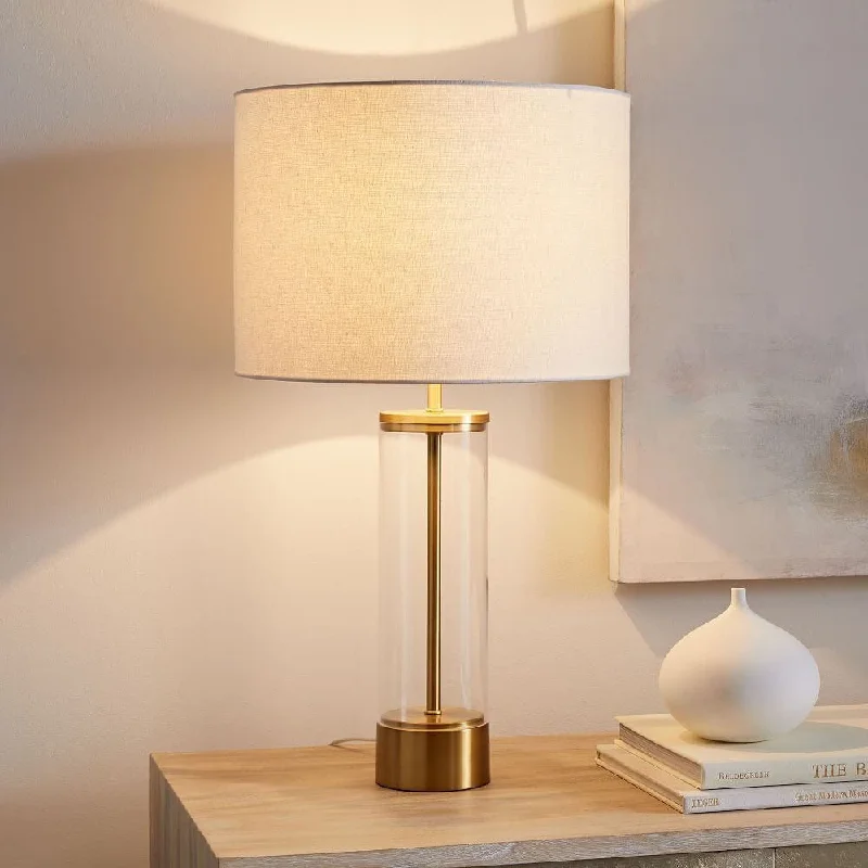 Modern Table Lamps with Minimalist Designs for a Clean LookModern Table Lamps with Minimalist Designs for a Clean LookPanama Glass and Gold Table Lamp Fabric Shade