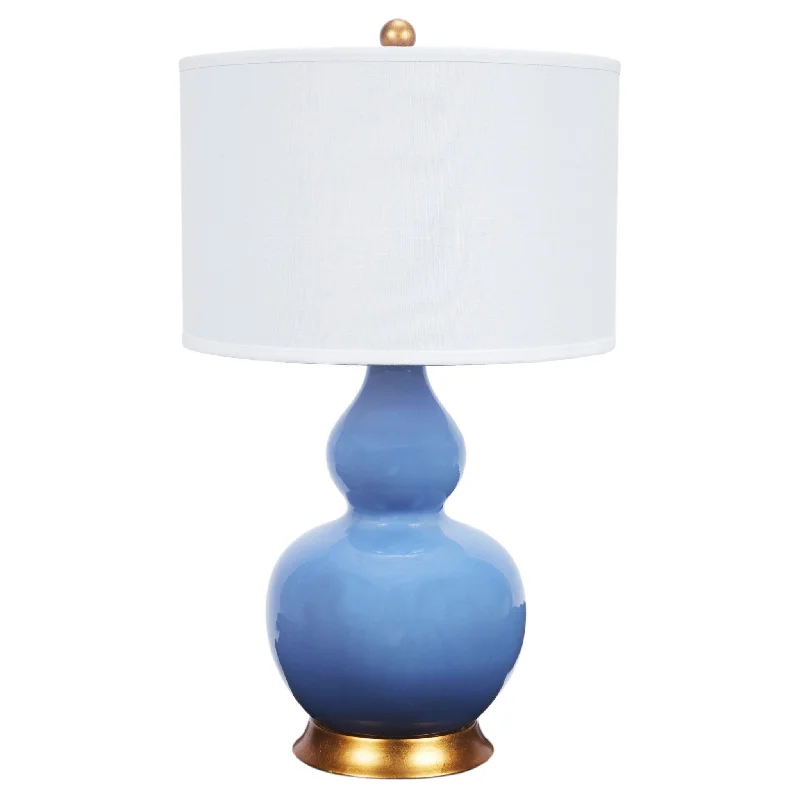 Small Table Lamps for Nightstands in Compact BedroomsSmall Table Lamps for Nightstands in Compact BedroomsDouble Gourd Porcelain Lamp in Parisian Blue