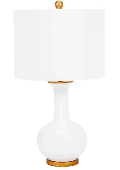 Table Lamps with Touch - Sensitive Controls for Easy OperationTable Lamps with Touch - Sensitive Controls for Easy OperationWhite Ceramic Table Lamp with White Linen Shade & Gold Finial