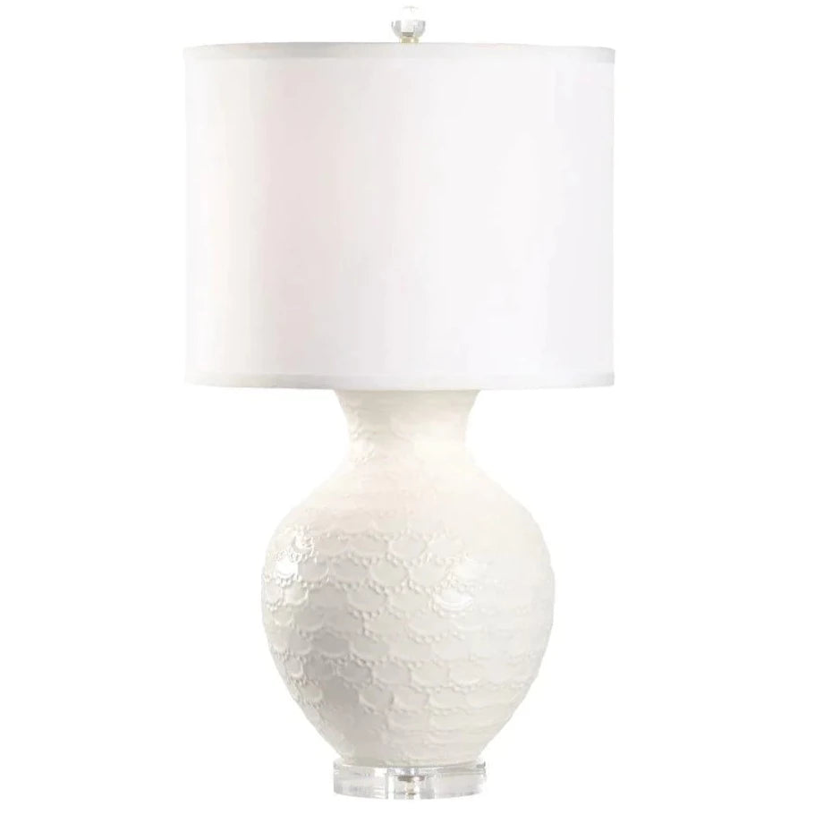 Table Lamps with Storage Compartments for Added FunctionalityTable Lamps with Storage Compartments for Added FunctionalityWhite Scalloped Lace Textured Table Lamp with Shade