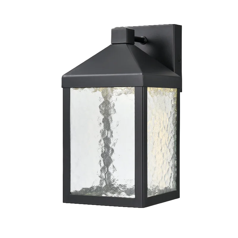 Wall Lamps with Built - in Mirrors for a Dual - Function DesignWall Lamps with Built - in Mirrors for a Dual - Function DesignAaron Outdoor Wall Lamp - Powder Coated Black - Clear Textured Glass - 8W Integrated LED Module - 700 Lm - 7.5in. Extension - 3000K Warm White