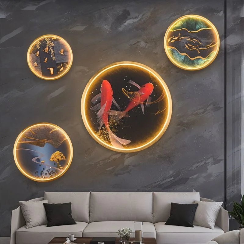 Wall Lamps with Dimmer Switches for Customizable LightingWall Lamps with Dimmer Switches for Customizable LightingAquamarine Illuminated Art