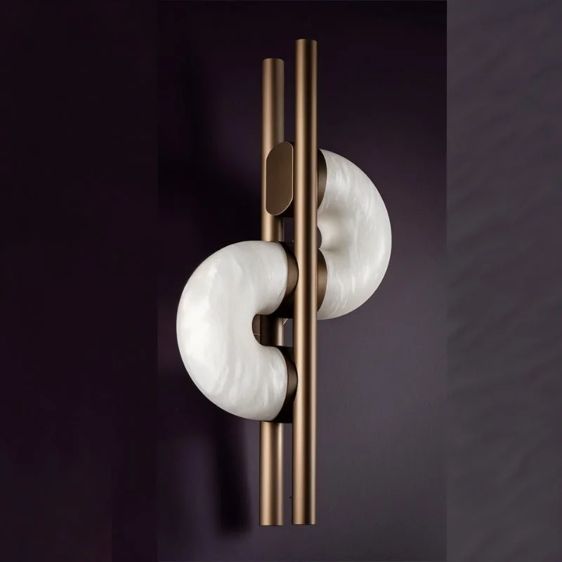 Motion - Sensing Wall Lamps for Hands - Free Illumination in StairwaysMotion - Sensing Wall Lamps for Hands - Free Illumination in StairwaysArya Alabaster Wall Lamp