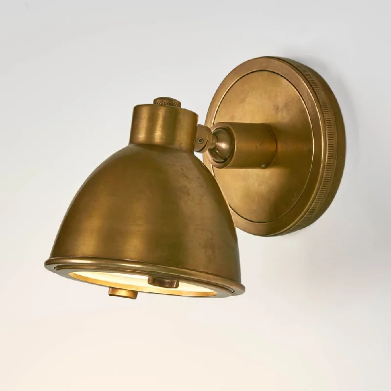 Wall Lamps with Built - in Mirrors for a Dual - Function DesignWall Lamps with Built - in Mirrors for a Dual - Function DesignPanama Bathroom Wall light Antique Brass