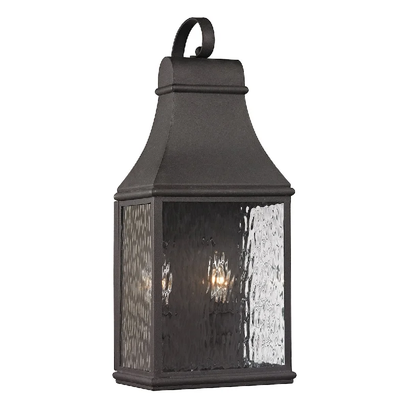 Wall Lamps with Built - in Mirrors for a Dual - Function DesignWall Lamps with Built - in Mirrors for a Dual - Function DesignForged Jefferson 2-Light Outdoor Wall Lamp in Charcoal ELK Lighting 47071/2