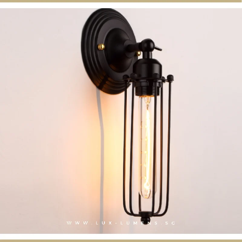 Motion - Sensing Wall Lamps for Hands - Free Illumination in StairwaysMotion - Sensing Wall Lamps for Hands - Free Illumination in StairwaysVintage Industrial - Lumba Wall Lamp