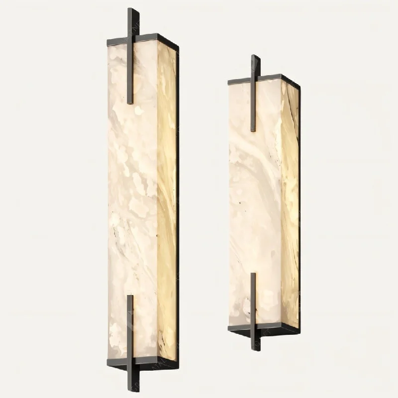 LED Wall Lamps with a Frosted Glass Finish for Soft Light DiffusionLED Wall Lamps with a Frosted Glass Finish for Soft Light DiffusionMarmaros Alabaster Wall Lamp