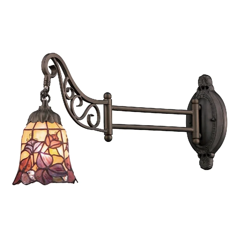 Outdoor Wall Lamps with Weather - Resistant Materials for GardensOutdoor Wall Lamps with Weather - Resistant Materials for GardensMix-N-Match 1-Light Swingarm Wall Lamp in Tiffany Bronze and Tiffany Style Glass ELK Lighting 079-TB-17