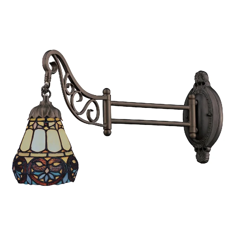 Wall Lamps with a Matte Gold Finish for a Touch of LuxuryWall Lamps with a Matte Gold Finish for a Touch of LuxuryMix-N-Match 1-Light Swingarm Wall Lamp in Tiffany Bronze and Tiffany Style Glass ELK Lighting 079-TB-21