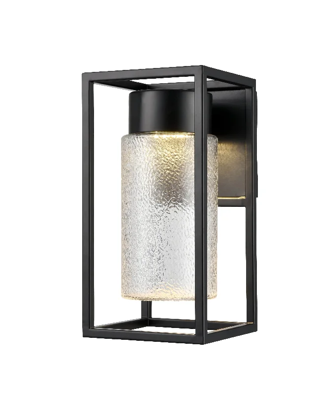 Sconce - Style Wall Lamps for a Classic and Elegant Look in HallwaysSconce - Style Wall Lamps for a Classic and Elegant Look in HallwaysOutdoor Wall Lamp - Powder Coated Black - Clear Textured Glass - 8W Integrated LED Module - 700 Lm - 7in. Extension