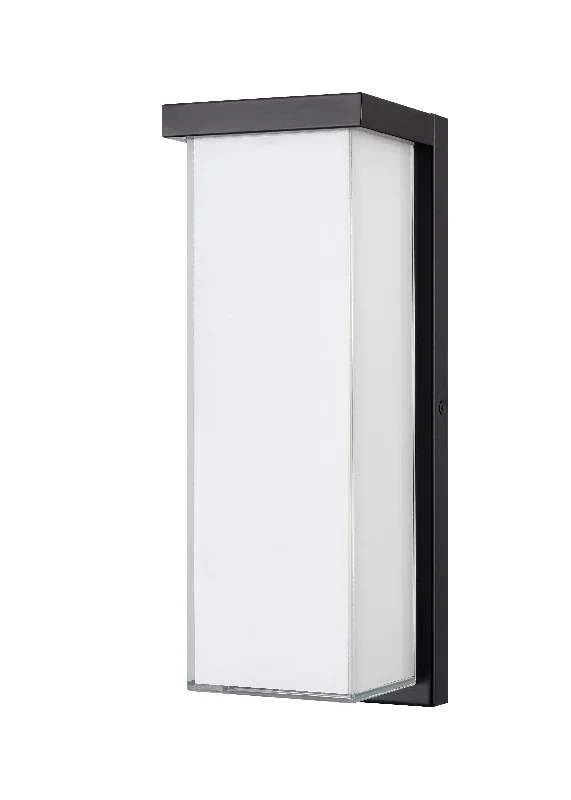 LED Wall Lamps with a Frosted Glass Finish for Soft Light DiffusionLED Wall Lamps with a Frosted Glass Finish for Soft Light DiffusionOutdoor Wall Lamp - Powder Coated Black - White Glass - 14w Integrated LED Module - 650 Lm - 4.92in. Extension