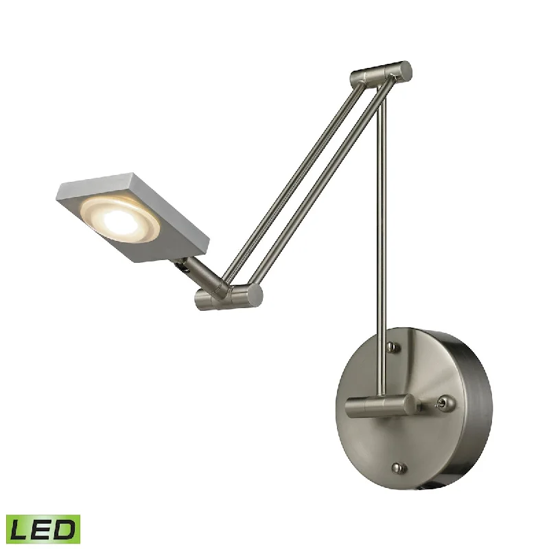 Industrial Wall Lamps with Exposed Bulbs for a Factory - Chic VibeIndustrial Wall Lamps with Exposed Bulbs for a Factory - Chic VibeReilly 1-Light Swingarm Wall Lamp in Brushed Nickel ELK Lighting