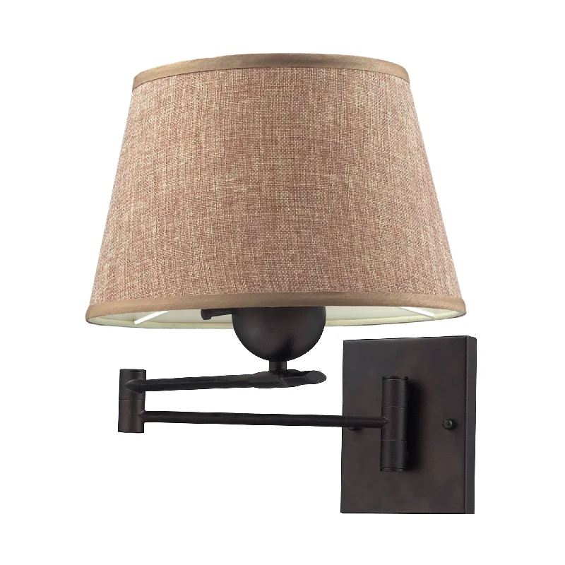 Wall Lamps with a Matte Gold Finish for a Touch of LuxuryWall Lamps with a Matte Gold Finish for a Touch of LuxurySwingarms 1-Light Swingarm Wall Lamp in Aged Bronze with Beige Linen Shade ELK Lighting