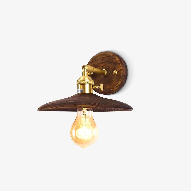 Wall Lamps with a Matte Gold Finish for a Touch of LuxuryWall Lamps with a Matte Gold Finish for a Touch of LuxuryWalnut Flared Wall Light